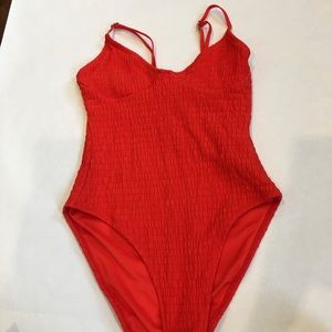 TopShop Red High Cut One Piece Swimsuit!